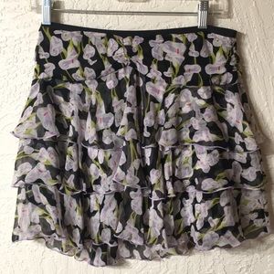 silk vintage skirt mini ruffles lily